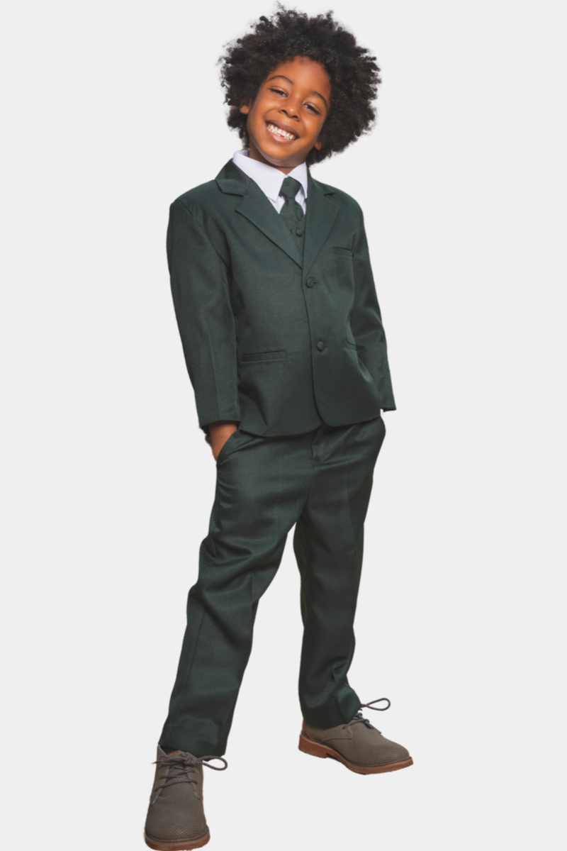 Boys Joey 5-Piece Suit - Hunter Green 4 / Hunter Green Boys Joey 5-Piece Suit - Hunter Green 4 / Hunter Green