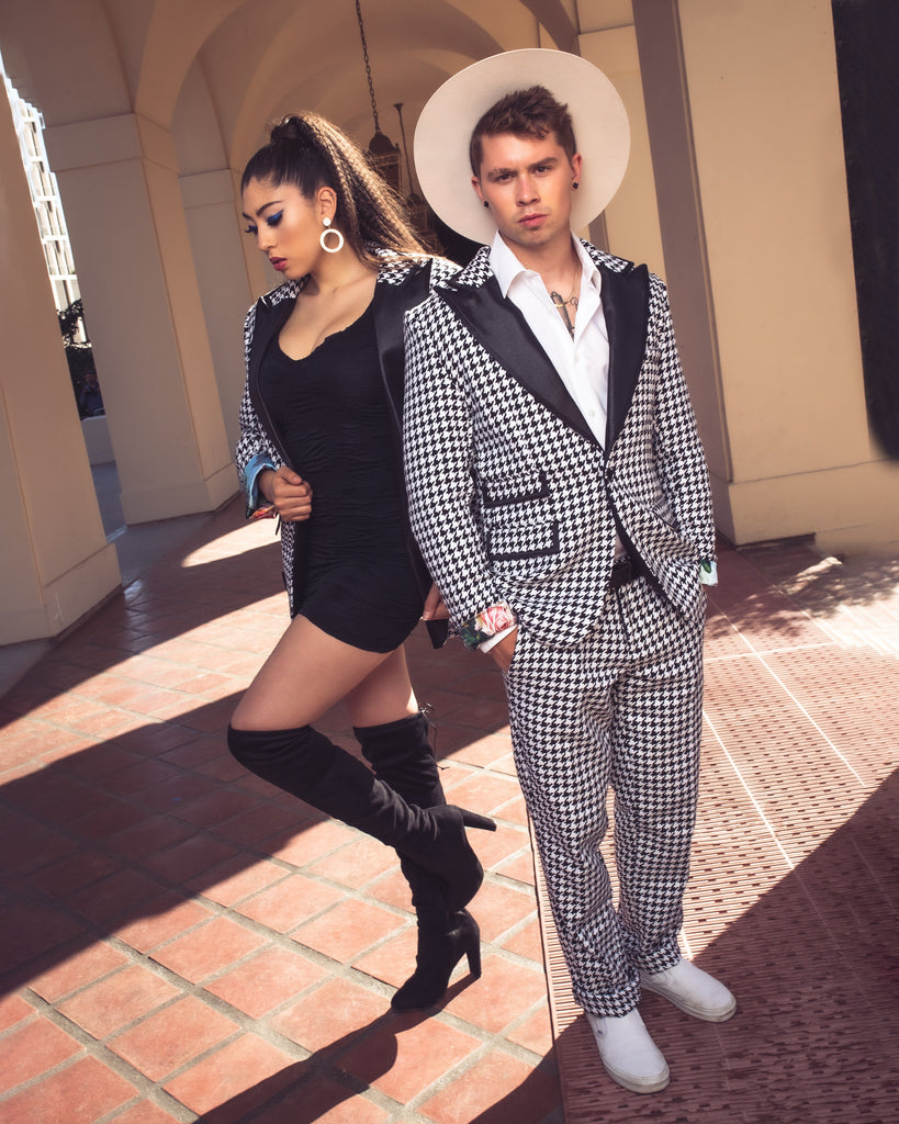 B- Vice Houndstooth Gender Neutral Suit