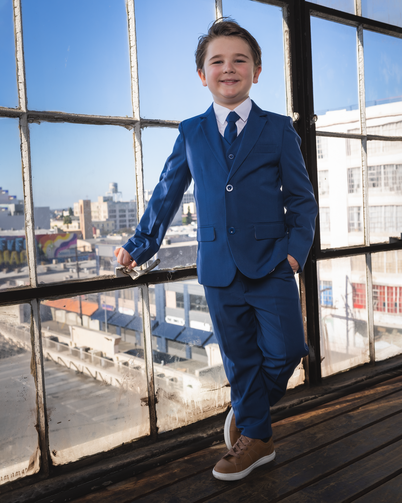 Cobalt blue discount boys suit