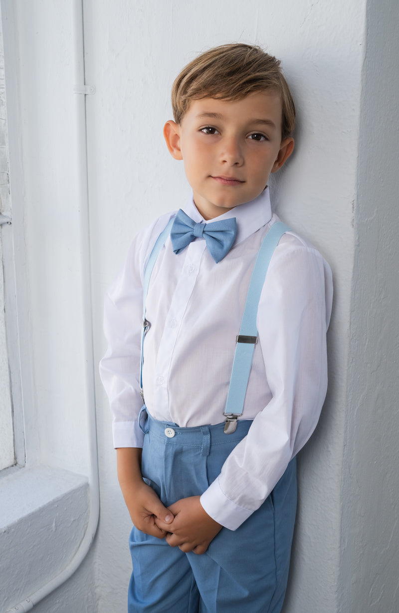 Boys Barn Safari 4-Piece Set - Powder Blue