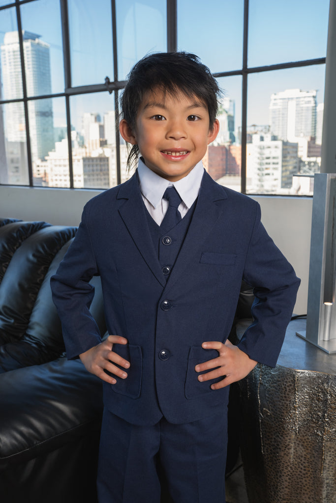 Boys Joey Safari 5-Piece Suit - Indigo