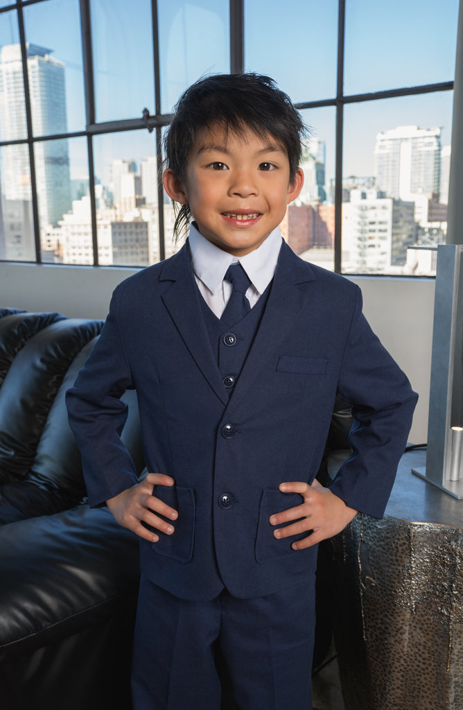 Boys Joey Safari 5-Piece Suit - Indigo