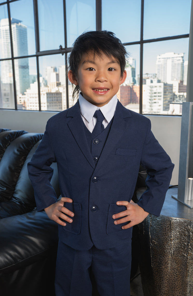 Boys Joey Safari 5-Piece Suit - Indigo
