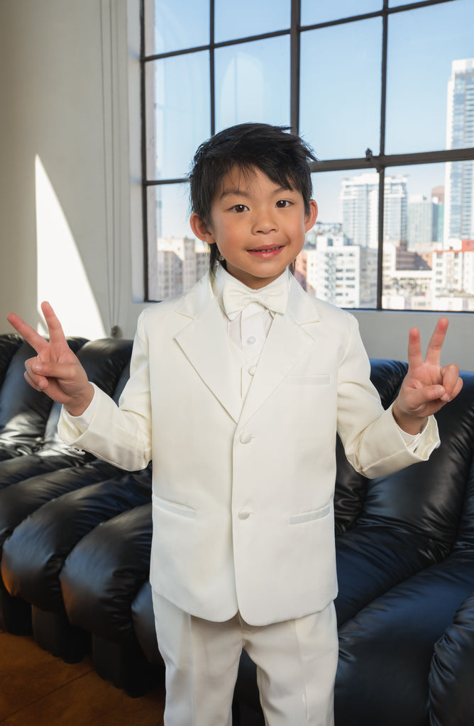 Boys Bond 5-Piece Tuxedo - Ivory