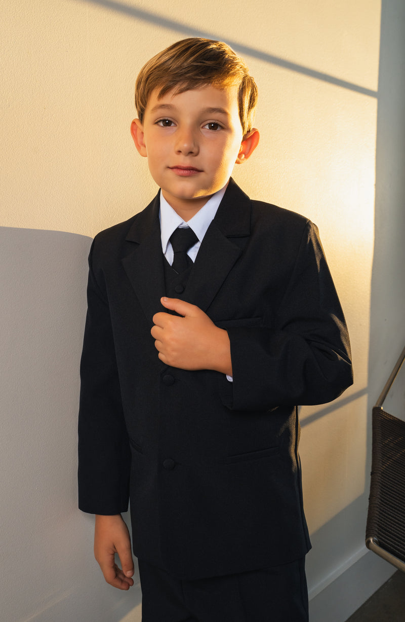 Boys Joey 5-Piece Suit - Black