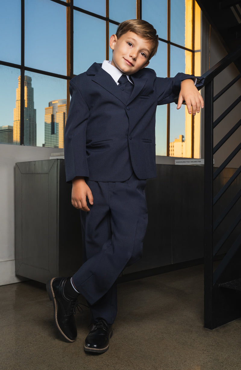 Boys Joey 5-Piece Suit - Navy