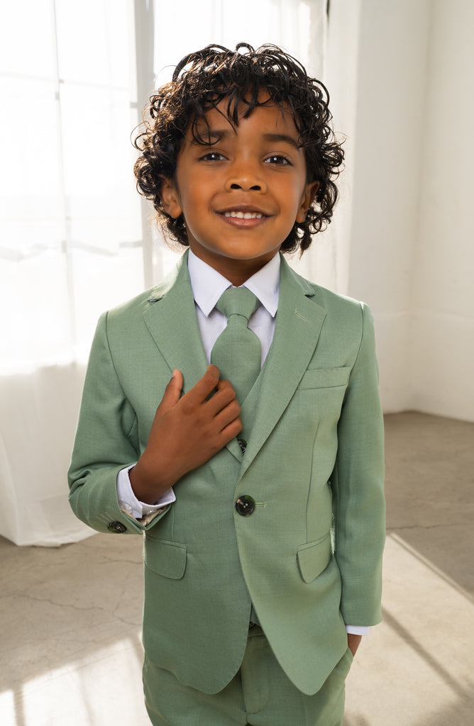 Boys Osiris 5-Piece Slim Fit Suit - Mint Green