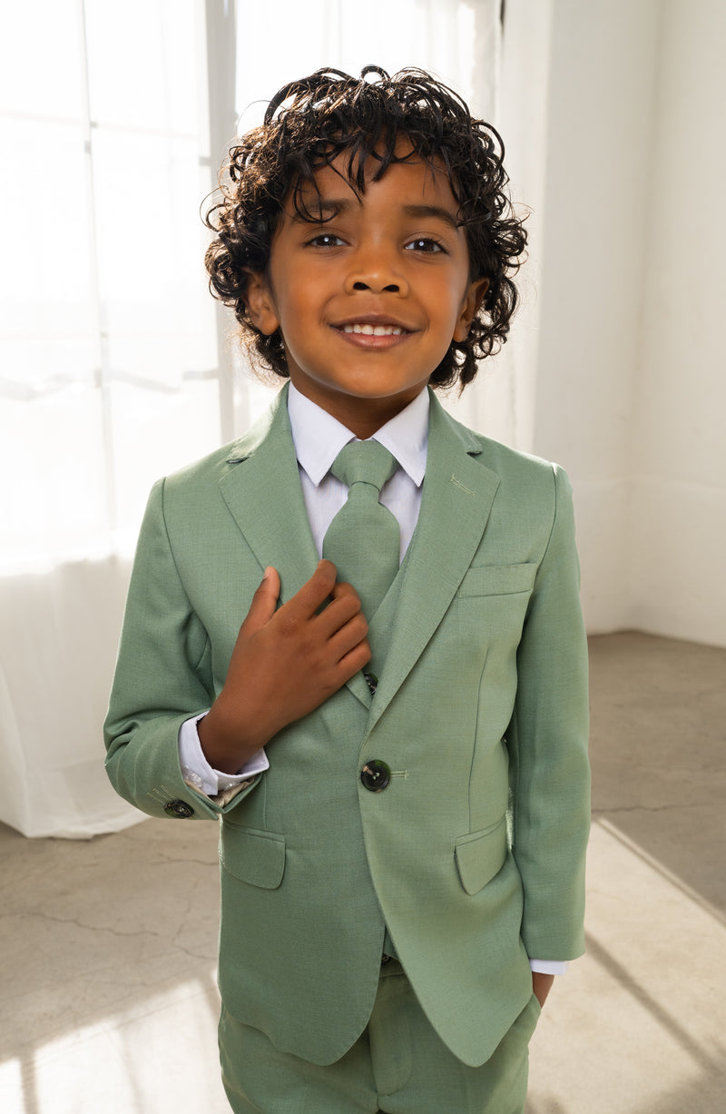 Boys Osiris 5-Piece Slim Fit Suit - Mint Green