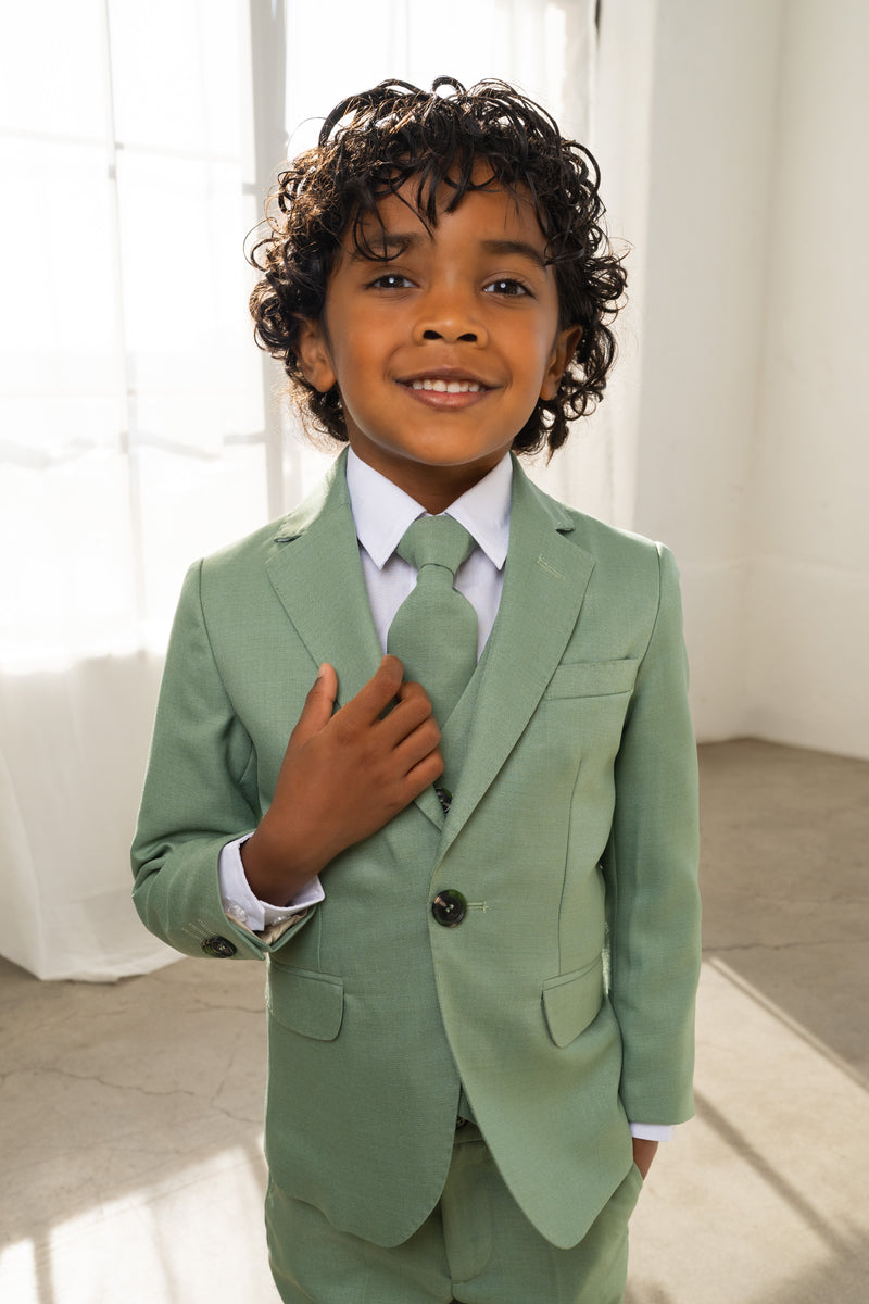 Boys Osiris 5-Piece Slim Fit Suit - Mint Green