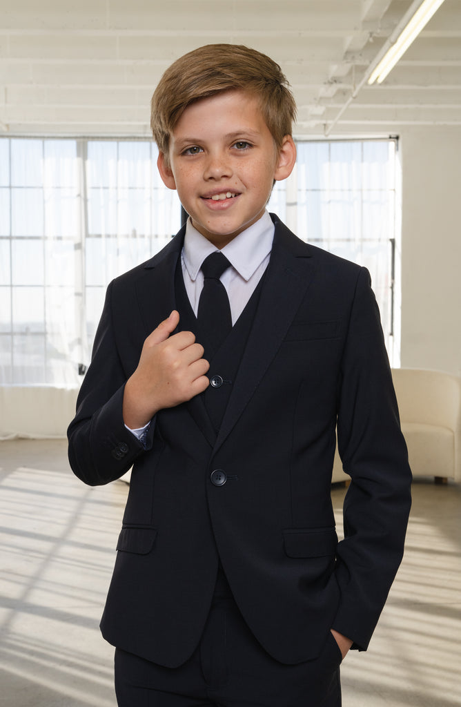 Boys Luxor 5-Piece Slim Fit Suit - Midnight Navy