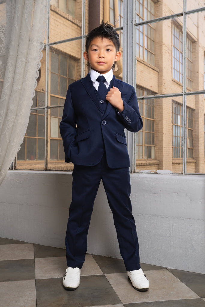 princess polly baby blue dress Boys Luxor 5-Piece Slim Fit Suit