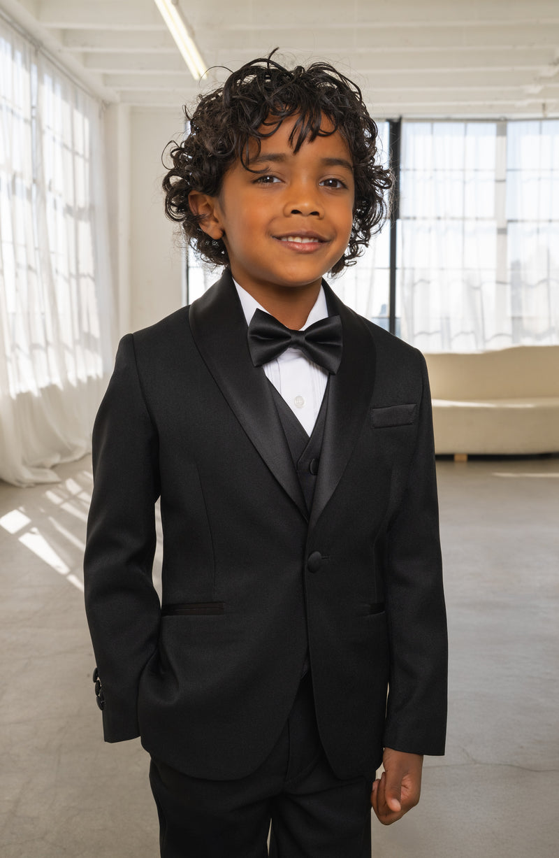 Boys Pharaoh 5-Piece Slim Fit Tuxedo - Black