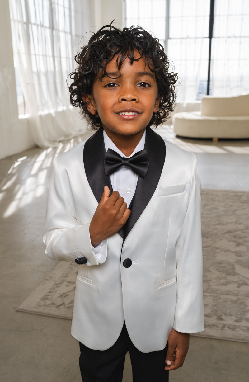 Boys Pharaoh 5-Piece Slim Fit Tuxedo - White