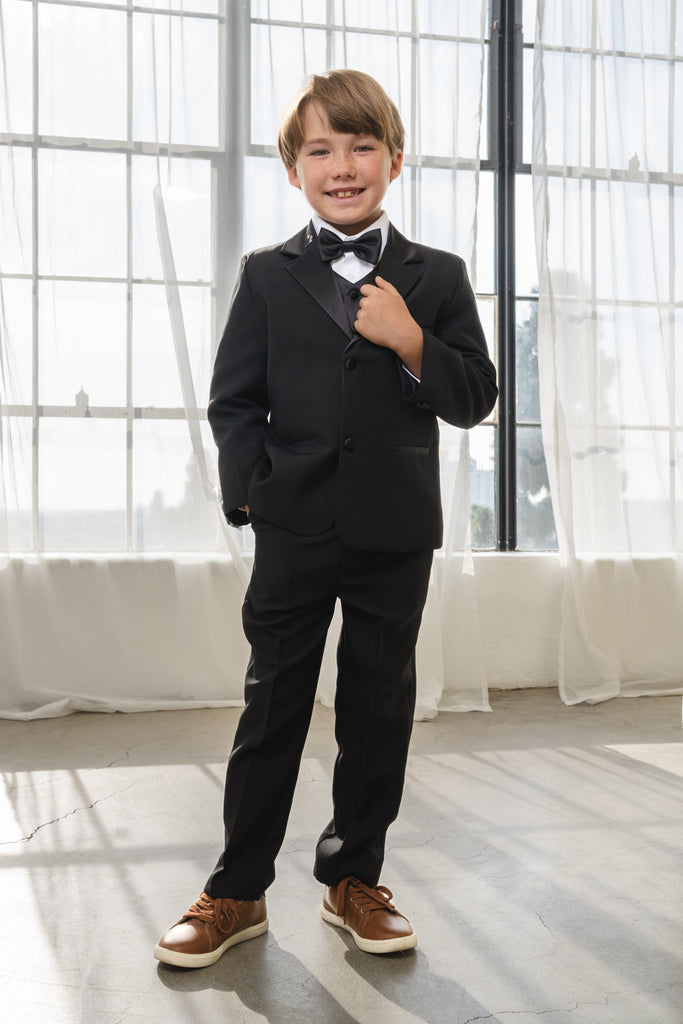 Husky Boys Bond 5-Piece Tuxedo - Black