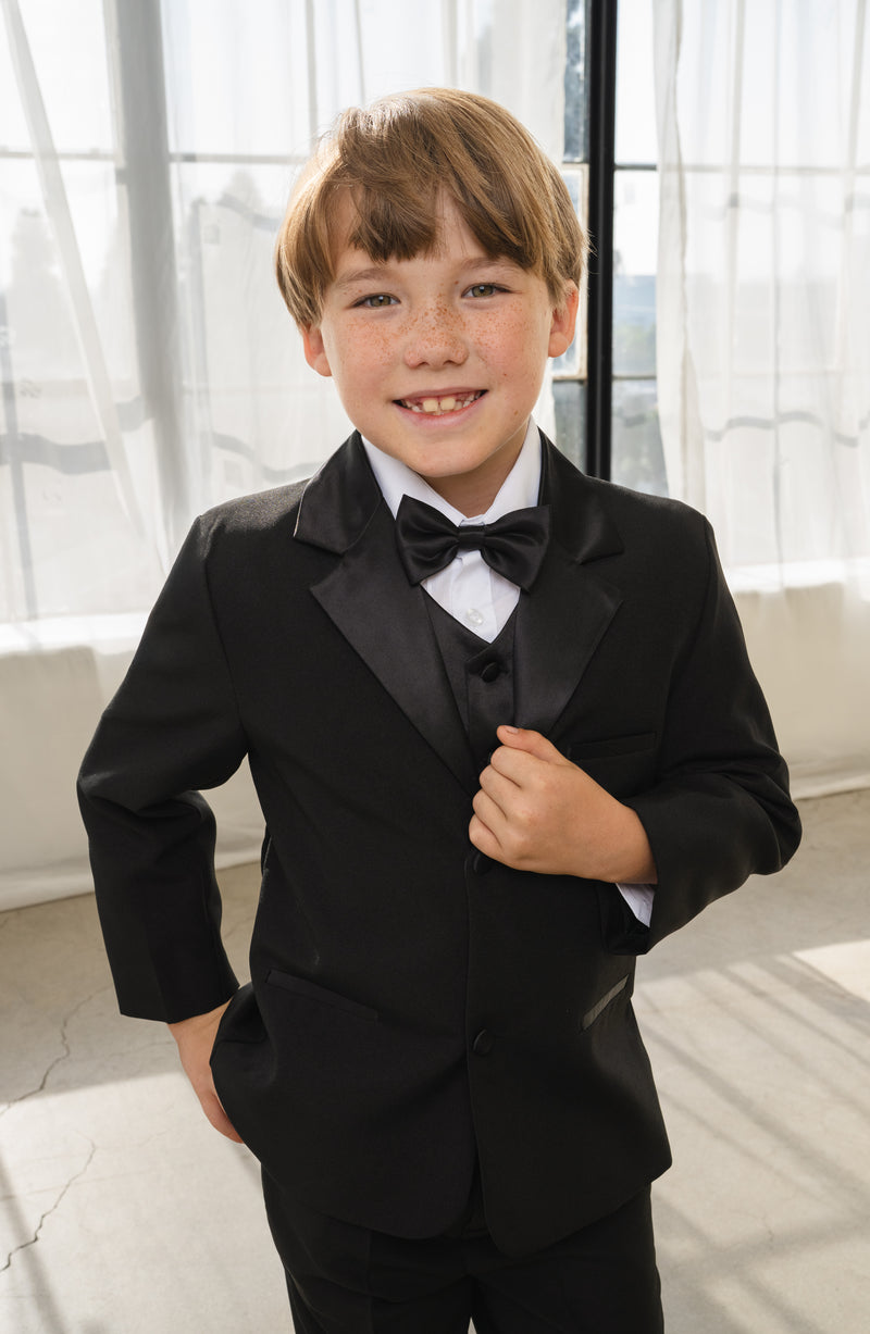 Boys Bond 5-Piece Tuxedo - Black