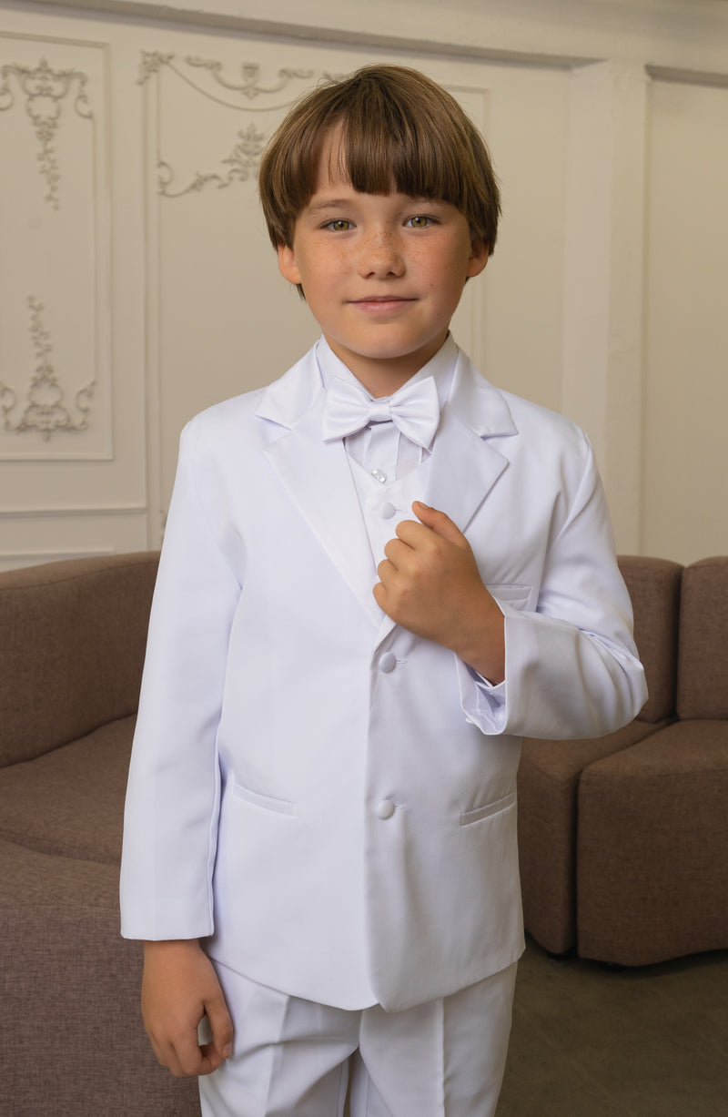 Boys Bond 5-Piece Tuxedo - White